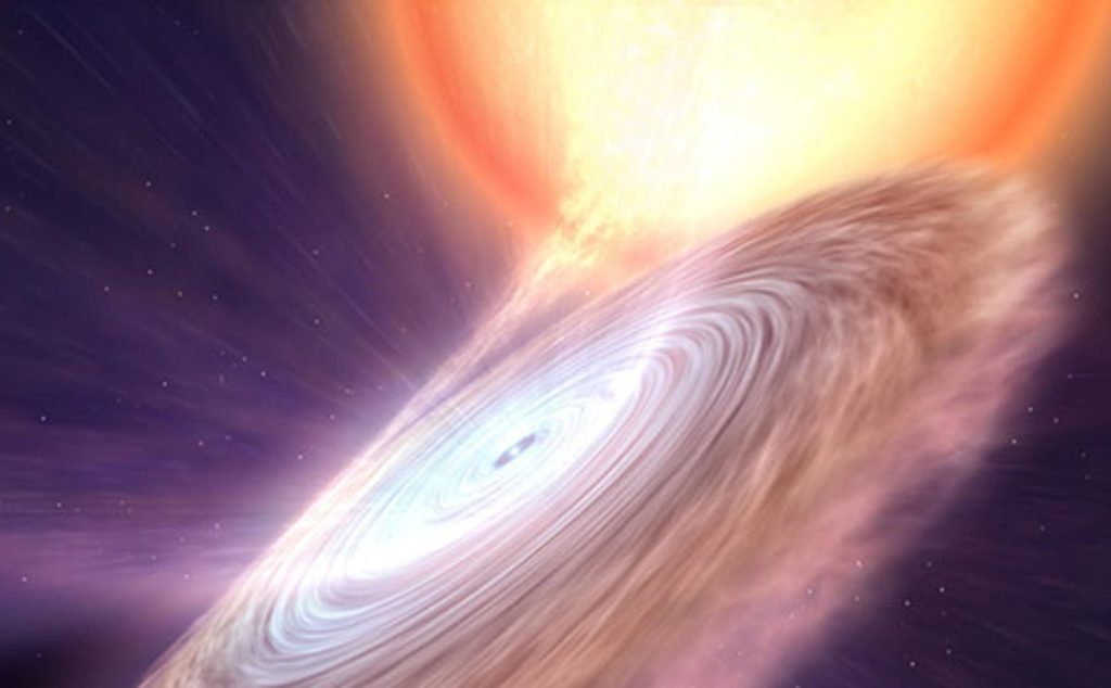 Un "forte vento caldo" è stato visto soffiare attraverso il cosmo dopo che una stella di neutroni ha fatto a pezzi la sua vicina