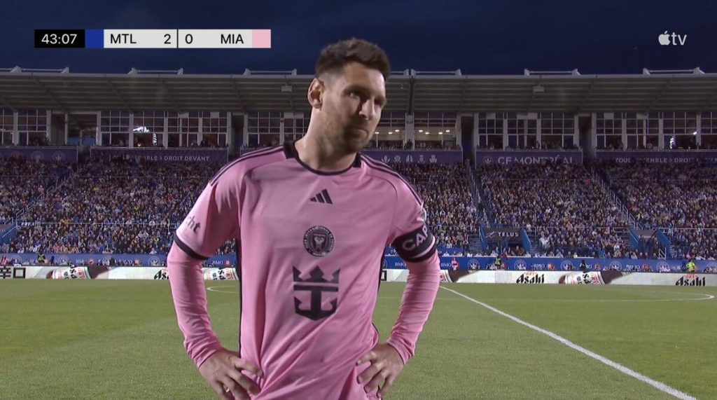 Messi è stato sorpreso a criticare un arbitro della MLS durante lo streaming di Apple e durante la vittoria per 3-2 dell'Inter Miami su Montreal