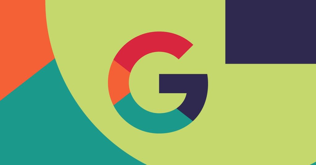 An illustration of Google’s multicolor “G” logo